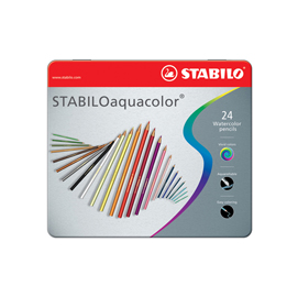 Stabilo aquacolor 1624 - tratto 2,80mm - colori assortiti - stabilo - astuccio 24 pastellli