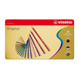 Stabilo original 8778 - tratto 2,80mm - colori assortiti - stabilo - astuccio 38 pastelli colorati