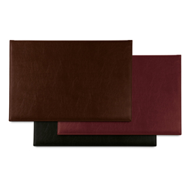 Sottomani doppio in similpelle - marrone scuro - 48 x 32cm - niji italiana