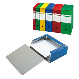 Scatola archivio spazio - dorso 8 cm - 25x35 cm - blu - sei rota