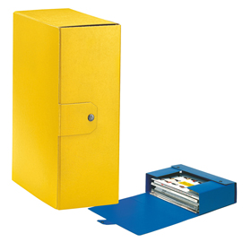 Scatola progetto eurobox - dorso 12 cm - 25x35 cm - giallo - esselte