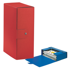 Scatola progetto eurobox - dorso 12 cm - 25x35 cm - rosso - esselte