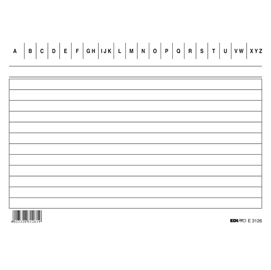 Schede in cartoncino rigate - 15x10,5 cm orizzontale - edipro - conf. 100 pezzi