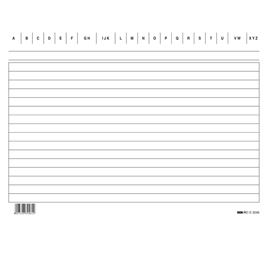 Schede in cartoncino rigate - 15 x 21 cm orizzontale - edipro - conf. 100 pezzi