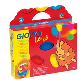 Supercolori a dita - 100ml  - rosso, blu, giallo - giotto bebe