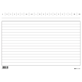 Schede in cartoncino rigate - 17 x 24 cm orizzontale - edipro - conf. 100 pezzi