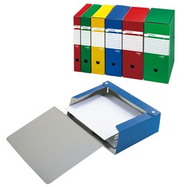Scatola archivio spazio - dorso 10 cm - 25x35 cm - giallo - sei rota