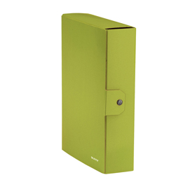 Scatola progetto wow - dorso 8 cm - verde metallizzato - leitz