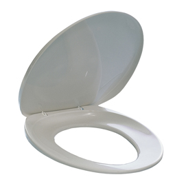 Sedile per wc - universale - ppl - distanza fori da 8,5 a 17,5 cm - bianco - durable