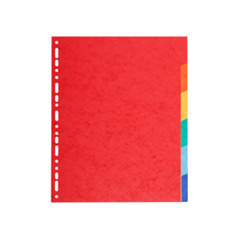 Separatore forever - 6 tacche - cartoncino riciclato 220 gr - a4 maxi - mutlicolore - exacompta