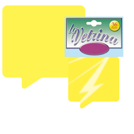 Segnaprezzi fumetto - 8x8,5 cm - giallo -  cwr - conf. 36 pezzi