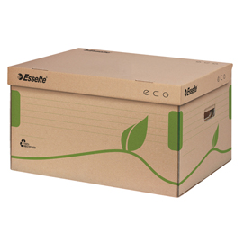 Scatola container ecobox - 34x43,9x25,9 cm - apertura superiore - avana - esselte