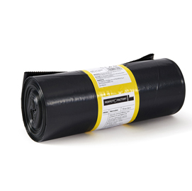 Sacchi per rifiuti hercules - 90x120 cm - 150 l - 65 micron - nero - perfetto - rotolo da 10 sacchetti