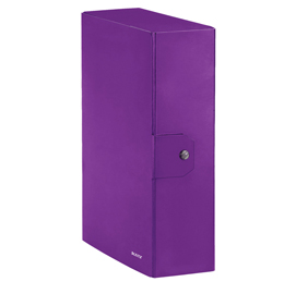Scatola progetto wow - dorso 10 cm - viola metallizzato - leitz