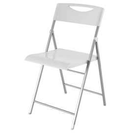 Seduta smile - pieghevole - acciaio e plastica - bianco - alba