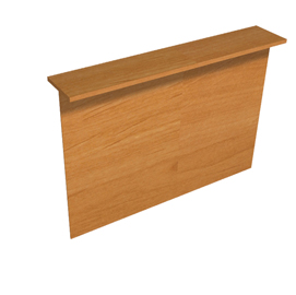 Sopralzo reception per scrivanie easy - 160x30x115 cm - noce chiaro - artexport