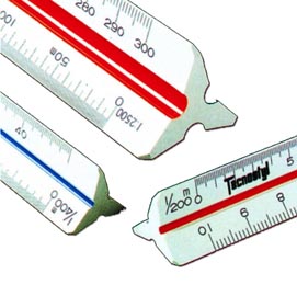 Scalimetro 98u - 30cm - scale 1:1-2-5-20-50-100-200-500-1000-1250-2500 - tecnostyl