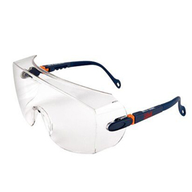 Sovraocchiali di protezione serie 2800 - policarbonato - montatura blu scuro - lenti trasparente - 3m