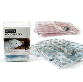 Sacco riducispazio - chiusura a zip con valvola - 70x90 cm - ppl - trasparente - perfetto - conf. 2 pezzi