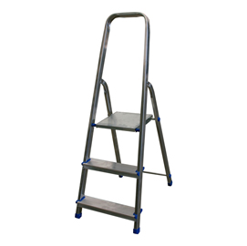 Scala domestica stella basic - 3 gradini - alluminio - marchetti