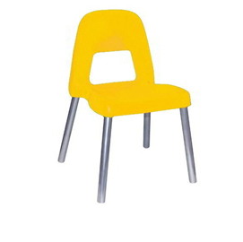 Sedia per bambini piuma - h 31 cm - giallo - cwr