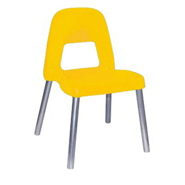 Sedia per bambini piuma - h 35 cm - giallo - cwr