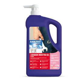 Sapone lavamani industria gel - arancio - sanitec - tanica con dispenser da 4,7 kg