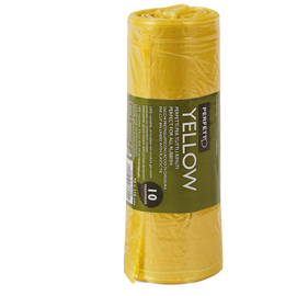 Sacchi rifiuti - 70x110 cm - 120 l - 20 micron - giallo classic - perfetto - conf. 10 pezzi