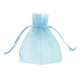 Sacchetti organza milly - 8,5x10cm - celeste - 20 sacchetti - pnp