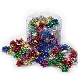 Stelle di nastro 6870 - metal - 5mm - diametro 2,5cm - colori assortiti - brizzolari - cf. 100