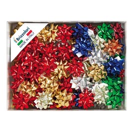 Stelle di nastro 6870 - metal - 10mm - diametro 5cm - colori assortiti - brizzolari - cf. 100