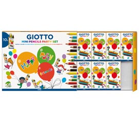 Set 10 astucci da 6 mini matite colorate - party gifts - giotto