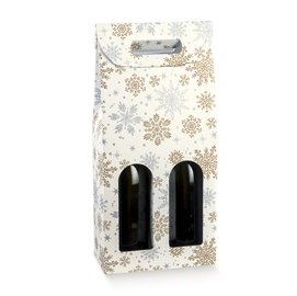 Scatola 2 bottiglie c/maniglia 180x90x385mm crystal 38234 scotton