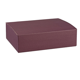 Scatola unica 3 bottiglie - 340x270x95 mm - skin vinaccia - scotton