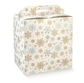 Scatola portapanettone+bottiglia 280x200x350mm crystal 38226 scotton