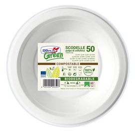 Scodelle biodegradabili - Ø175mm - dopla green - conf. 50 scodelle