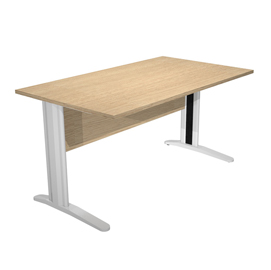 Scrivania easy metal - lineare - 140x80x72 cm - rovere - artexport