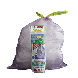 Sacchi - 55x65 cm - 44 l - 18 micron - con maniglie - azzurro - rolsac - conf. 15 pezzi