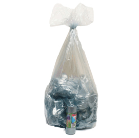 Sacchi - 70x110 cm - 110 l - 22 micron - azzurro trasparente - rolsac - conf. 10 pezzi