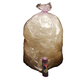 Sacchi - 70x110 cm - 110 l - 22 micron - viola trasparente - rolsac - conf. 10 pezzi