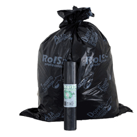 Sacchi - 72x110 cm - 110 l - 47 micron - nero - rolsac - conf. 10 pezzi