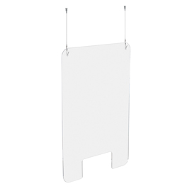 Schermo protettivo con feritoia - da appendere - acrilico - 100x66 cm - exacompta