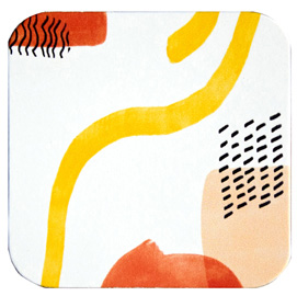 Sottobicchiere linea spaghetti - 10x10 cm - bianco - stilcasa