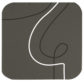 Sottobicchiere linea linee - 10x10 cm - tortora - stilcasa