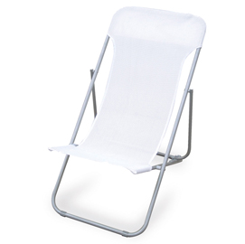 Sdraio pieghevole beach - bianco - garden friend