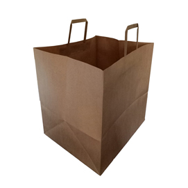 Shoppers flat maxi - in carta kraft - 36 x 30 x 36 cm - avana - mainetti bags - scatola 150 pezzi