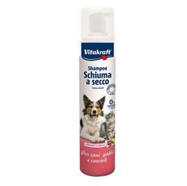 Shampoo schiuma a secco - per cani e gatti - 200 ml - vitakraft