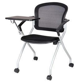 Seduta conferenza phoenix - con tavoletta - nero - serena group