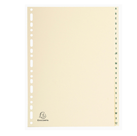 Separatori - 24 tasti a-z - cartoncino - a4 - avorio - exacompta