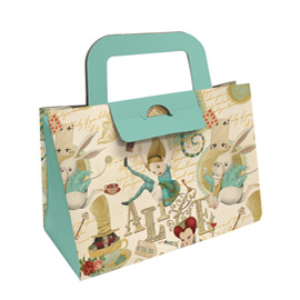 Scatola portaoggetto - fantasia alice - 16,2 x 14,5 x 7,5 cm - kartos